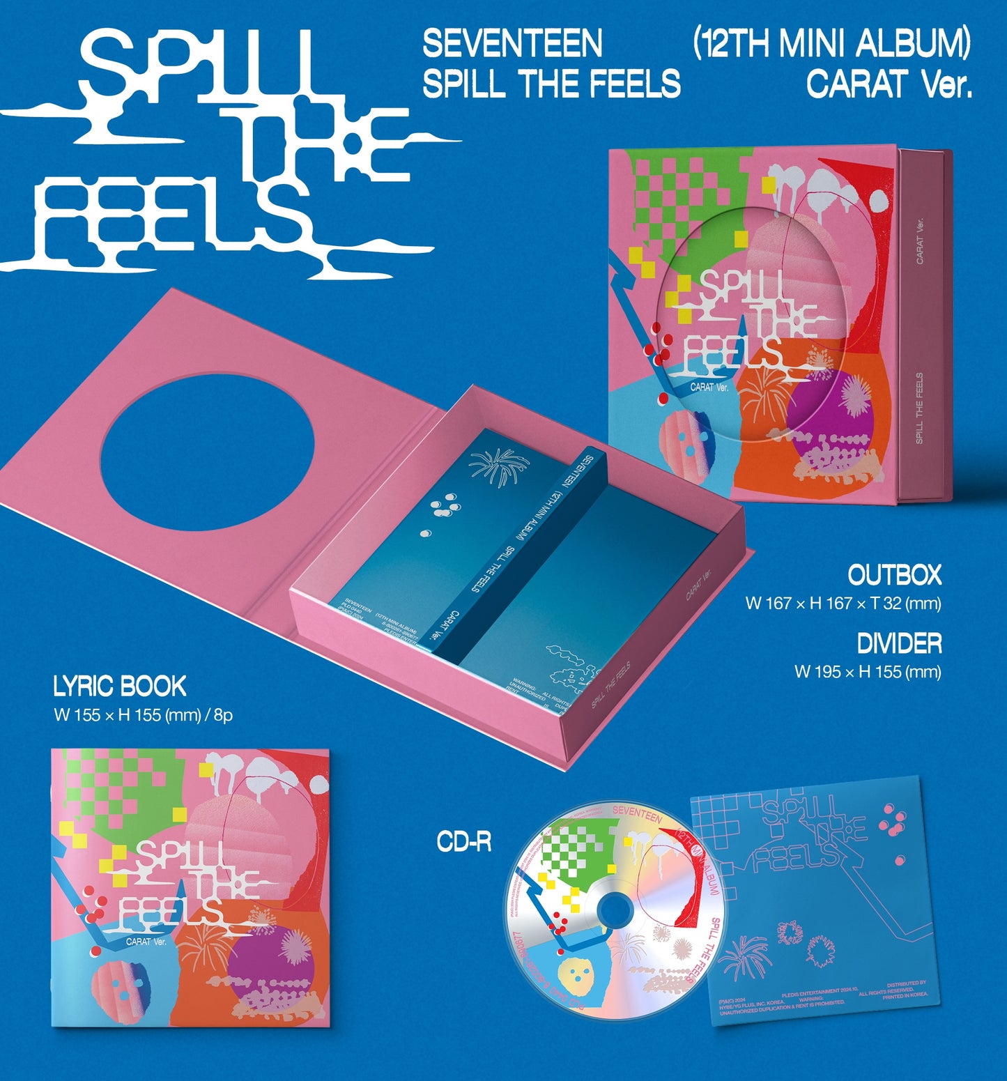 SEVENTEEN - 12th Mini Album [SPILL THE FEELS] CARAT VER. + POB