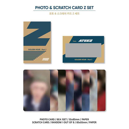 ATEEZ - 10th Mini Album [GOLDEN HOUR PART 1] - PHOTO & SCRATCH CARD SET